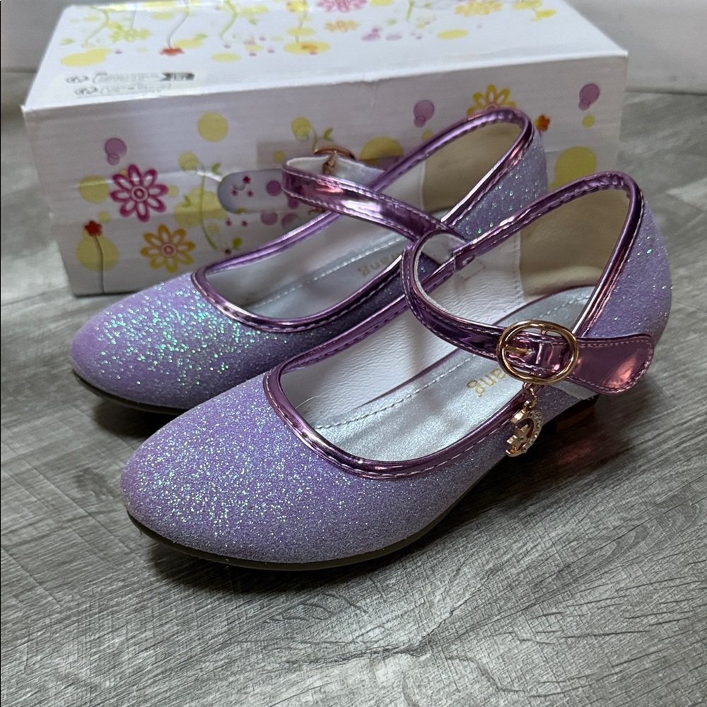 New Sparkly Purple Shoes & Box
